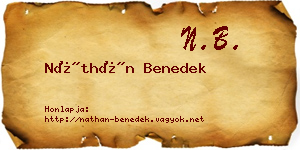 Náthán Benedek névjegykártya